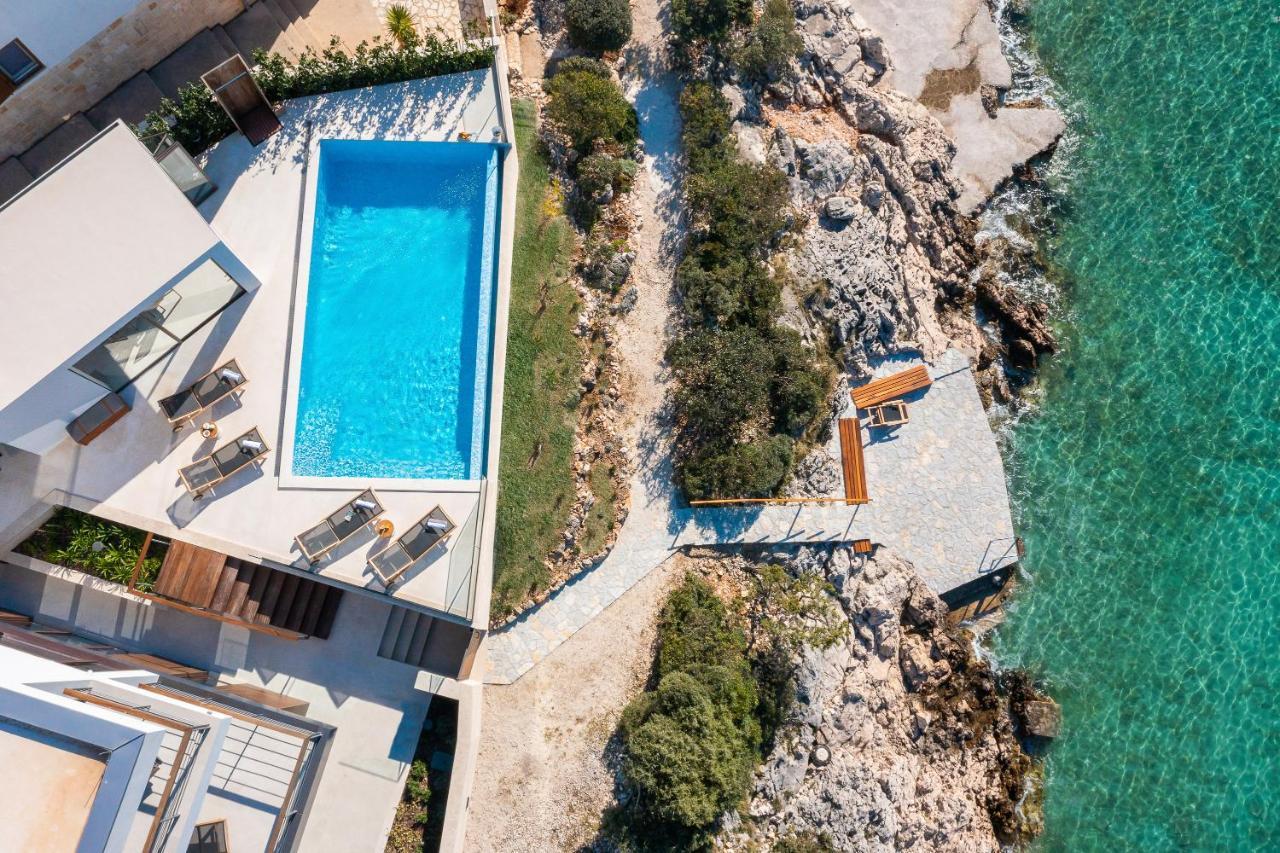 Beachfront Villa Punta Planka With Pool Rogoznica  Exterior foto